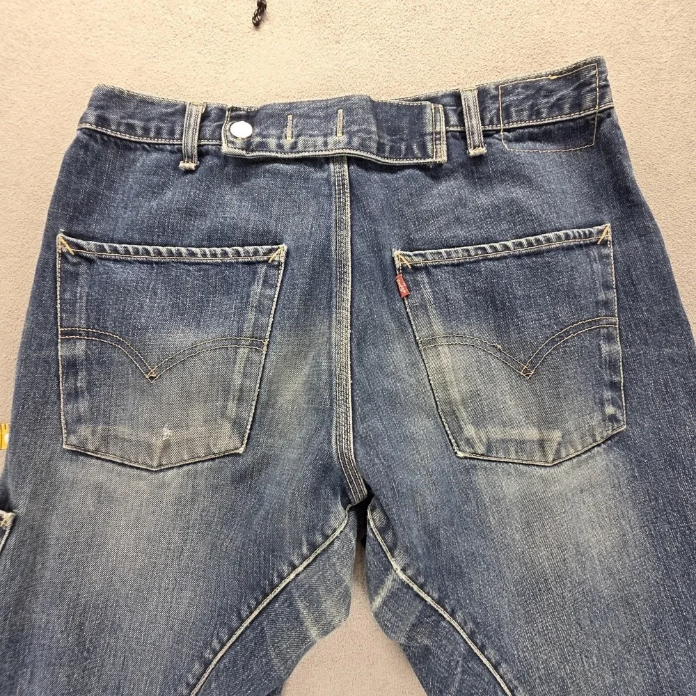 Vintage Levis Engineered Shorts Mens 30 Blue Twisted Denim Jean Jorts 19